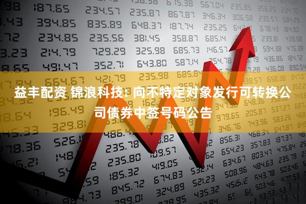 益丰配资 锦浪科技: 向不特定对象发行可转换公司债券中签号码公告