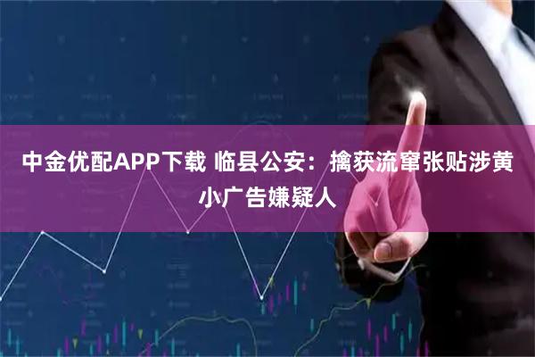 中金优配APP下载 临县公安：擒获流窜张贴涉黄小广告嫌疑人