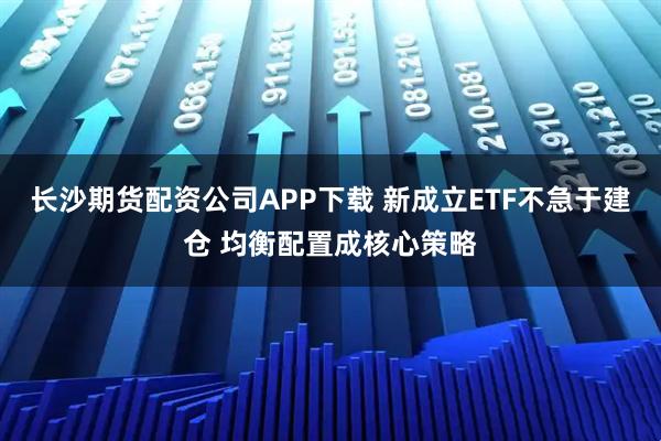 长沙期货配资公司APP下载 新成立ETF不急于建仓 均衡配置成核心策略